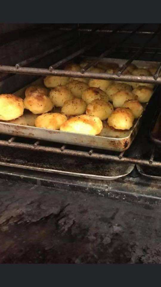 Roast potatoes in the oven